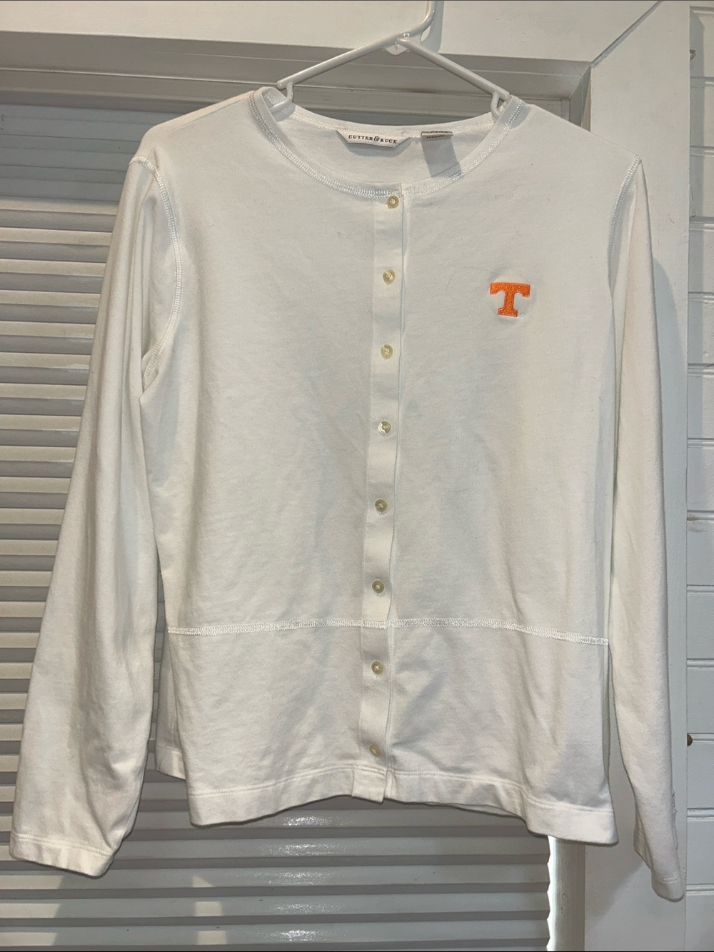 Cutter & Buck Tennessee Volunteers Women's M White Button Front Cardigan Top